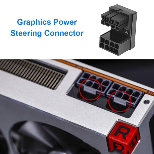 ATX 8Pin Female to 8Pin Male 180 Degree Power Adapter for Desktops GPU (A)