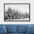 thumbnail image 2 of wall26 Framed Canvas Print Wall Art Snow Covered Trees in The Winter Forest Floral Nature Photography Realism Expressive Dark Black and White for Living Room, Bedroom, Office - 16"x24" Blac, 2 of 5