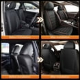 thumbnail image 7 of DIKSOAKR Leather Car Seat Cover Fit for Hyundai Elantra 2017-2025 Faux Leather Car Seat Protector Vehicle Cushion Covers Compatible Airbag Waterproof Front 2 Seats Black&Redline, 7 of 7