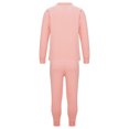 thumbnail image 2 of Yhong Youth Kids Boys Girls Striped Thermal Underwear Winter Base Layer Long Johns Set Thermal Top with Leggings Set Pink 11-12, 2 of 7