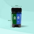 thumbnail image 4 of Plastic 2 In 1 Dustbin Small | 19 Liter | Pedal Dustbin | With Lid and Detachable Bin | Garbage Waste Bin with Handle | Dustbin for Kitchen-Bathroom | Wet & Dry Waste Bin | Green & Blue, 4 of 4
