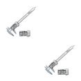 thumbnail image 4 of Speravity Calibrador Vernier electrónico LCD 0-150mm micrómetro medidor de longitud del hogar regla de carpintería funciona con tipo 2 Tipo 2 2piezas Speravity CBP165041, 4 of 6