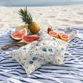 thumbnail image 2 of 2 Pack Outdoor Waterproof Throw Pillow Covers,Blue Flower Pastoral Wildflower Decorative Square Patio Pillowcases for Chair Couch Sofa 16x16in, 2 of 9