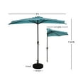WestinTrends Lanai 9 Ft Outdoor Patio Half Umbrella with Base Include