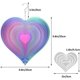 thumbnail image 2 of Garden Wind Spinner, 3D Stainless Steel Heart Shaped Kinetic Sculpture Multicolor Spiral R, 2 of 5