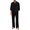03-Black, variant on QATAINLAV Mens Dressy Polos Shirt Suits Slim Fit Business Casual 2 Piece Outfits Half Zip up Short Sleeve Golf T-Shirts and Pants Matching Sets, Black, XL