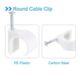thumbnail image 4 of Unique Bargains 18mm Dia PVC White Round Cable Clips with Steel Nail 24 Pack, 4 of 5