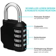 thumbnail image 3 of Digit Locker Lock Waterproof Gym Locker Locks for Luggage, School Gym Locker, Toolbox, 3 of 5