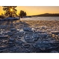 thumbnail image 2 of Jaynes Gallery 14x12 White Modern Wood Framed Museum Art Print Titled - Minnesota-Lake Superior Lake ice at sunset, 2 of 4