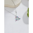 thumbnail image 5 of CACA LADY Christmas Tree Necklace for Women S925 Sterling Silver Colorful Christmas Tree Pendant Christmas necklace Festive Holiday Christmas Jewelry Gifts, 5 of 6