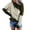 Coffee, variant on Women Tie Dyed Printed Hooded Drawstring Pockets Color Block Sweatshirt