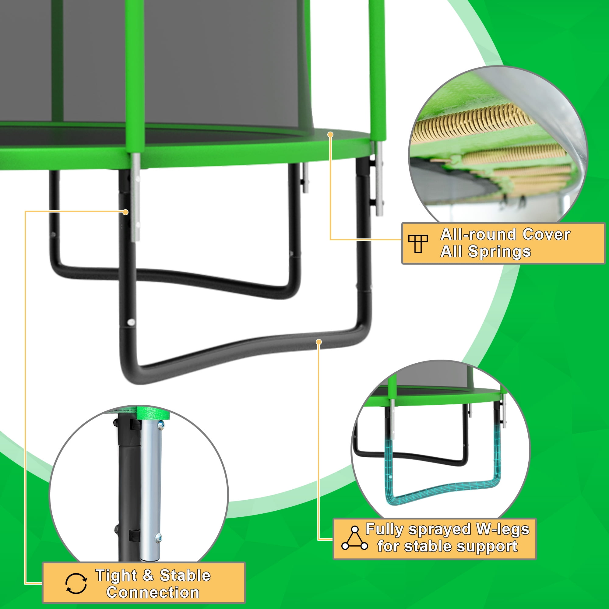 Jump Into Fun Trampoline 14FT with Basketball Hoop and Lights Sprinkler Enclosure, 1400LBS Weight Capacity Backyard Outdoor Trampoline for Adults and Kids, Trampoline for Gift, Family Use