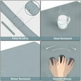 thumbnail image 3 of SHIQI-Dual-Sided Desk Mat, Large Desk Pad, Waterproof Smooth PU Leather Desk Blotter Protector Mouse Pad, Desk Organizers, Office/Home Table Decor for Reading and Writing (Grey+Light Blue, 47.2''×23., 3 of 4
