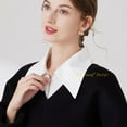thumbnail image 2 of LoudSung False Collar Detachable Half Shirt Blouse Fake Collar Big Pointed Cotton Collar Elegant for Women Girls, 2 of 7