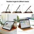 thumbnail image 3 of For iPad Pro 12.9 Case 2022 2021 2020 2018, with Pencil Holder & Card Pocket, Fits iPad Pro 12.9 5th/4th/3rd Generation, Smart Cover Auto Wake/Sleep (Brown), 3 of 6