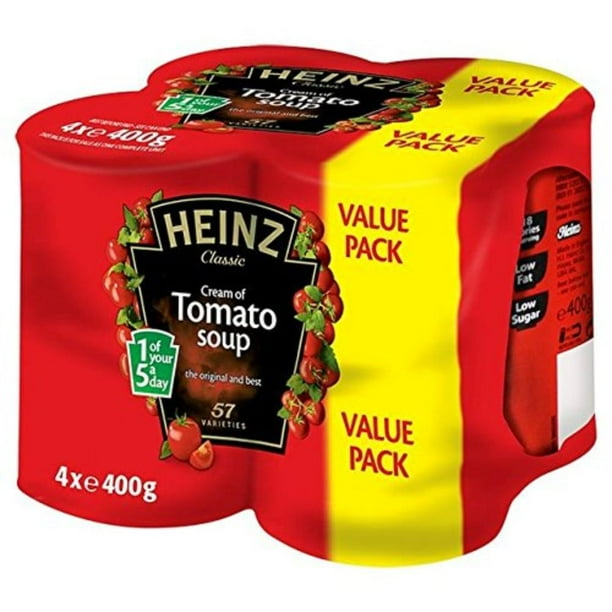 Tomato Soup 4 X 400g, Heinz Cream of Tomato Soup By Heinz
