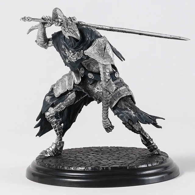 Figura de Dark Souls siegmei Black Knight Faraam Artorias hoguera luz Led PVC figura Dark Souls figura modelo juguete regalos de cumpleaños