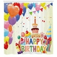 thumbnail image 3 of Ambesonne Colorful Shower Curtain, Hearts Funny Cupcakes, 69"Wx84"L, Multicolor, 3 of 3