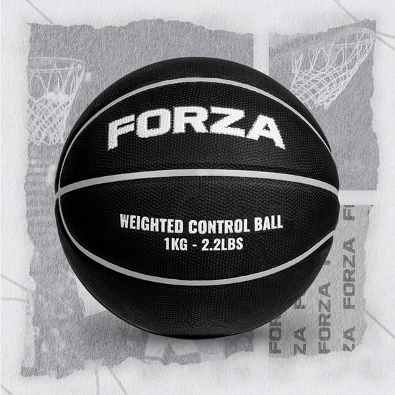 FORZA Weighted Control Training Basketballs [Size 7 ] | Improve Dribbling, Speed & Strength - 3 Weight Options: 2.2lbs, 3.3lbs or 4.4lbs