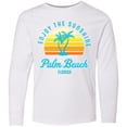 thumbnail image 3 of Inktastic Summer Enjoy the Sunshine Palm Beach Florida in Blue Long Sleeve Youth T-Shirt, 3 of 5