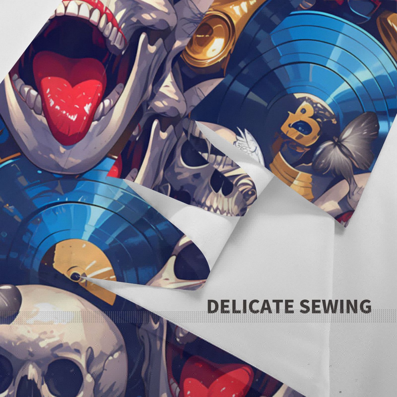 thumbnail image 6 of Yiaed rock Skull blue record Print Tapestry for Bedroom,Tapestry Wall Tapestries, Tapestry Aesthetic for Living Room Dorm Room 51" X 60", 6 of 6