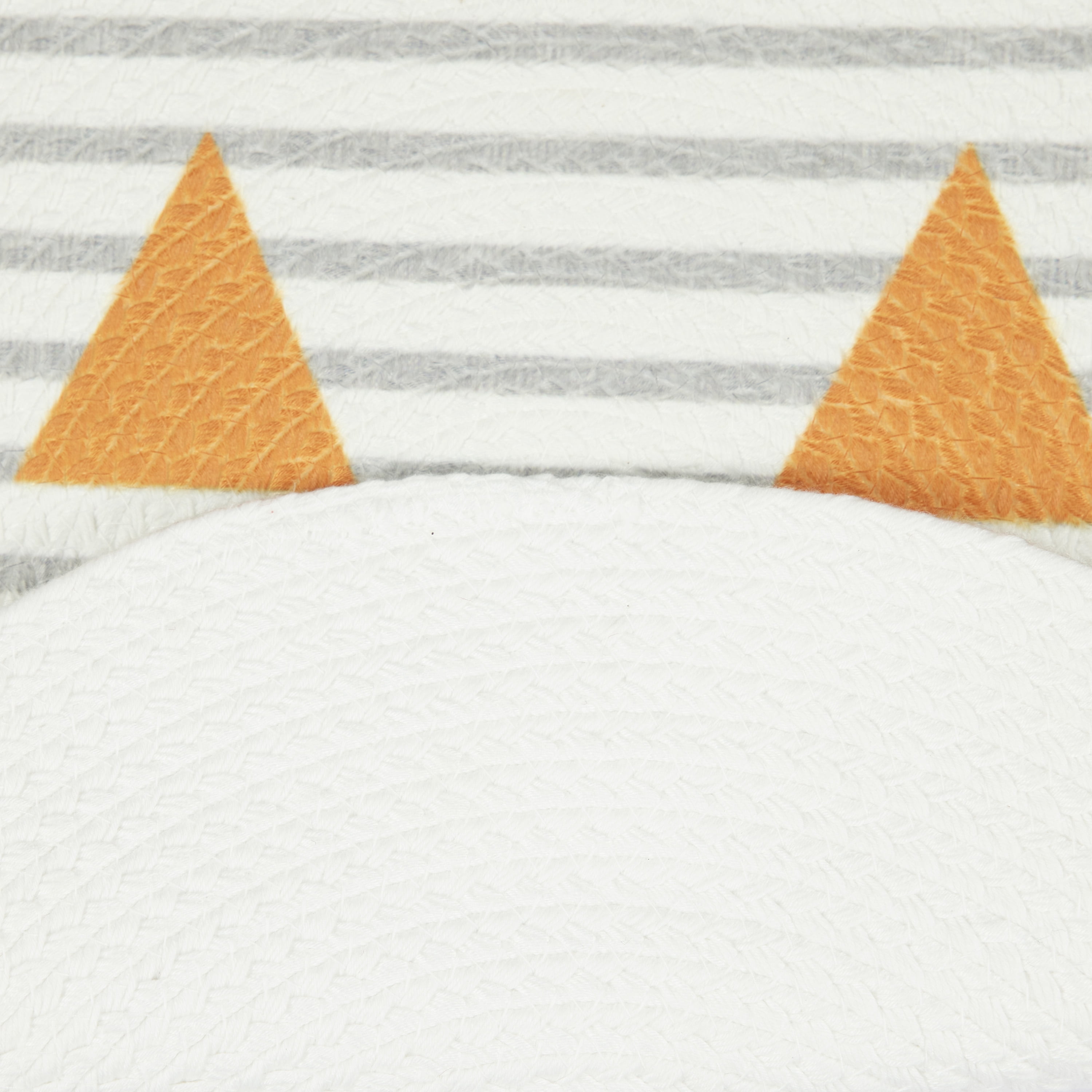 Pumpkin Stripe Round 4 Pack Table Placemat Set - 15" Diameter - 100% Polyester, Multi-color