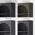 thumbnail image 4 of SICOTAS 77.6" Tall Storage Cabinet with Arched Hutch & Fluted Doors, Modern Bookcase with Adjustable Shelves, Kitchen Pantry Cabinet, Display Cabinet for Living Room, Home Office, Black Grey Alder, 4 of 9