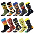 thumbnail image 1 of Calcetines redondos coloridos y divertidos de BISOUSOX para hombre, tallas 9-12, 1 of 8
