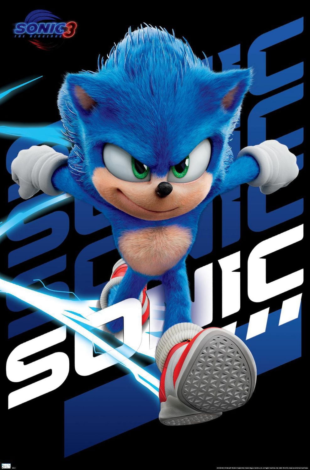 Sonic The Hedgehog 3 - Sonic Wall Poster