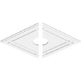 thumbnail image 2 of 28"W x 18 5/8"H x 4"ID x 9 3/4"C x 1"P Diamond Architectural Grade PVC Contemporary Ceiling Medallion, Two Piece, 2 of 11