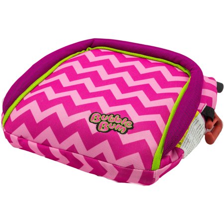 Bubblebum Backless Booster Car Seat, Pink Chevron