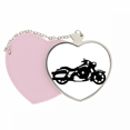 thumbnail image 1 of Motorcycle Mechanical Outline Pattern Mirror Travel Purse Makeup Heart Pink, 1 of 4