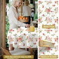 thumbnail image 5 of Pioneer Flower Floral Print Pattern Round Tablecloth 60 X 60 Inch, Wrinkle Resistant Wipeable Table Cloth for Kitchen Dining Picnic Patio Party, 5 of 6