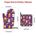 thumbnail image 4 of XMXT Waterproof Oven Mitts and Pot Holders Sets, Halloween Candy Skeleton Cartoon Print Sets Kitchen Cooking Heat Resistant, 4 Pcs, 4 of 8