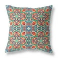 thumbnail image 1 of Amrita Sen CAPL545FSDS-ZP-20x20 Coussin en Daim Floral avec Insert Orange Vert, 1 of 3