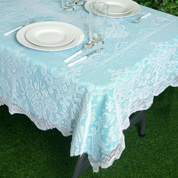 Efavormart 54"x72" Premium Lace Rectangular Oblong Tablecloth For Banquet Party Wedding