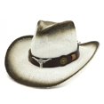 thumbnail image 4 of Trendy Sunshade Straw Hat with Belt Bull for Head Straw Hat Spray Paint Cowboy Hat Wide Brim Sunhat for Couples Boys Gir, 4 of 4