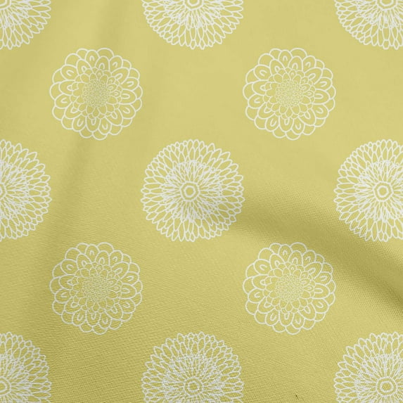 oneOone Cotton Cambric Lime Fabric Florals Dress Material Fabric Print Fabric By The Yard 56 Inch Wide