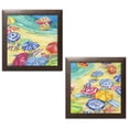 thumbnail image 2 of Gango Home Decor Modern Umbrella Cove I & II; Two 12x12in Art Prints in Brown Frames, 2 of 6