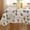 Leaves, variant on Spring Summer Vinyl Tablecloth with Flannel Backing Rectangle 52 x 70 Inch, Floral Leaves Waterproof & Non Slip Heavy Duty Table Cloth, Plastic Table Cover for Dining, Party, Indoor, Outdoor