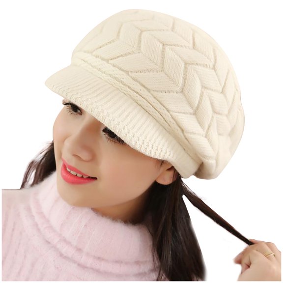 Ausyst Hats Clearance! And Winter Beley D-uck Thickened Warm Knit With Hood