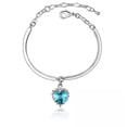 thumbnail image 5 of QQTDFG Fashion 925 Silver Heart Bracelet Bangle Women Cubic Zirconia Wedding Jewelry-#1, 5 of 7