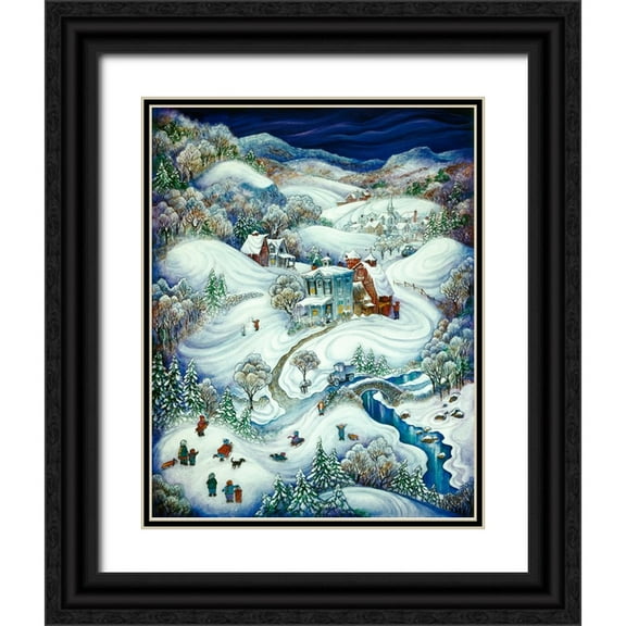 Bell, Bill 12x14 Black Ornate Wood Framed with Double Matting Museum Art Print Titled - Robs House