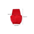 thumbnail image 2 of INSPIRE CHIC Women's Elastic Faux Fur Knit Gloves Winter Warm Soft Half Finger Thumb Hole Furry Wrist Sleeves for Windproof Plush Dress Red, 2 of 6
