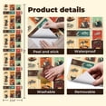 thumbnail image 5 of Coffee Shop Peel and Stick Wallpaper Vintage Coffee vintage Classic Cups Wall Mural 23.6in x 9.8ft Self Adhesive Removable Wall Paper Renter Friendly Wallpaper for Bakery Coffee Lover, 5 of 8