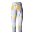 thumbnail image 4 of Pantalones de Mujer Traje Verano Cómodo de Moda Impreso Pantalones Recortados, Pantalones Elásticos Casuales, 4 of 5