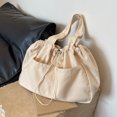 thumbnail image 4 of Bolso de mano de lona para mujer, bolso Hobo informal sólido, bolso de moda para axila, bolso de viaje, 4 of 8