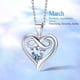 thumbnail image 5 of Collar de plata de ley S925 Silvora para mujer Collares con piedra natal del infinito Corazón Cumpleaños Navidad Aniversario San Valentín Joyas Regalos, 5 of 8