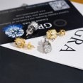thumbnail image 5 of S925 Silver VVS Moissanite Round Diamond Earrings with Stud Earrings, 5 of 11