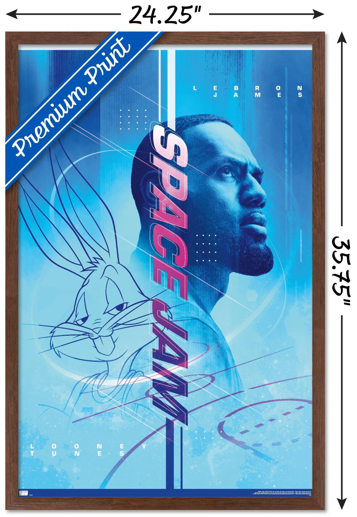 Space Jam: A New Legacy - Teaser Wall Poster, 22.375" x 34", Framed